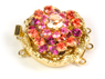 Rotunda Gold Plate Fuchsia, Padparadscha, Rose, Lt. Peach