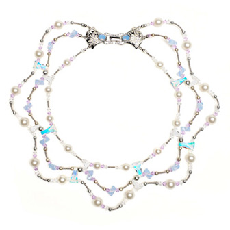 Crystal Rhythms Silver Necklace
