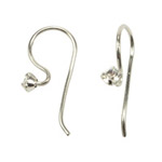 Rhodium crystal earwires