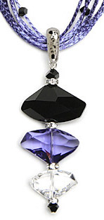 Hammered Rhodium Bail Galactic Pendant