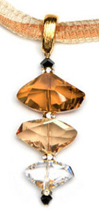 Etched Gold Bail Galactic Pendant
