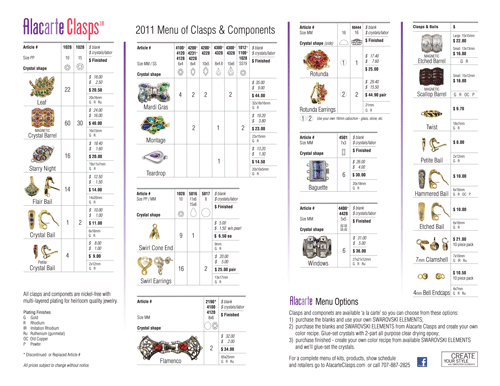 Swarovski Crystal Shapes Chart