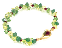 Rock Candy Holiday Greens Bracelet