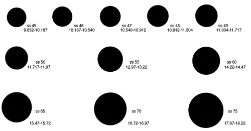 actual kidney stone size chart